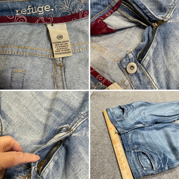 Refuge womens bootcut jeans sz 11R mid rise blue jeans retro Y2K cowgirl rodeo - Picture 10 of 12
